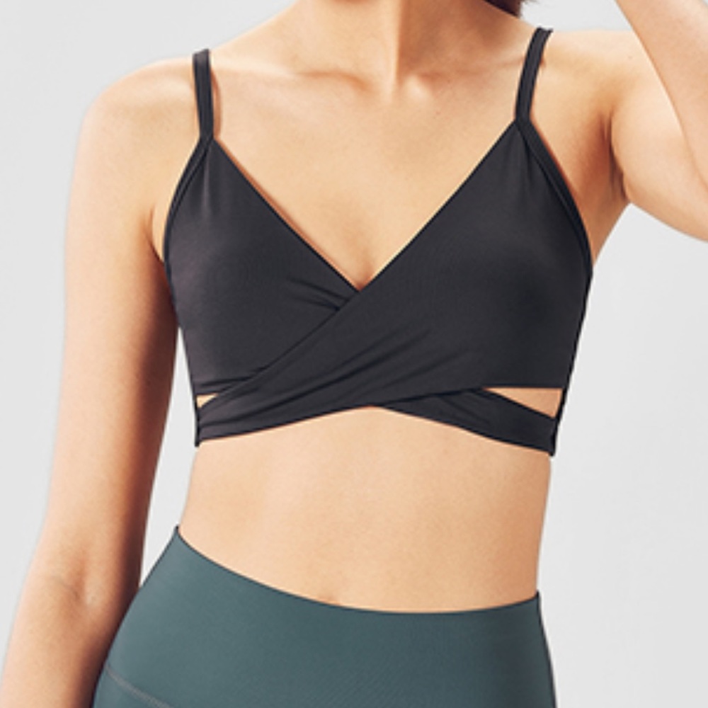 FABLETICS Tammy Sports Bra Black Wrap Adjustable S